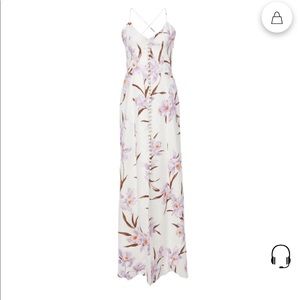 Zimmermann Corsage Floral Print Linen Maxi Dress